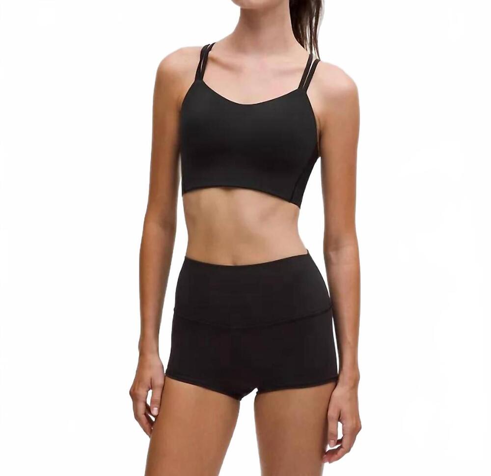 NEW LULULEMON like a cloud longline bra in black